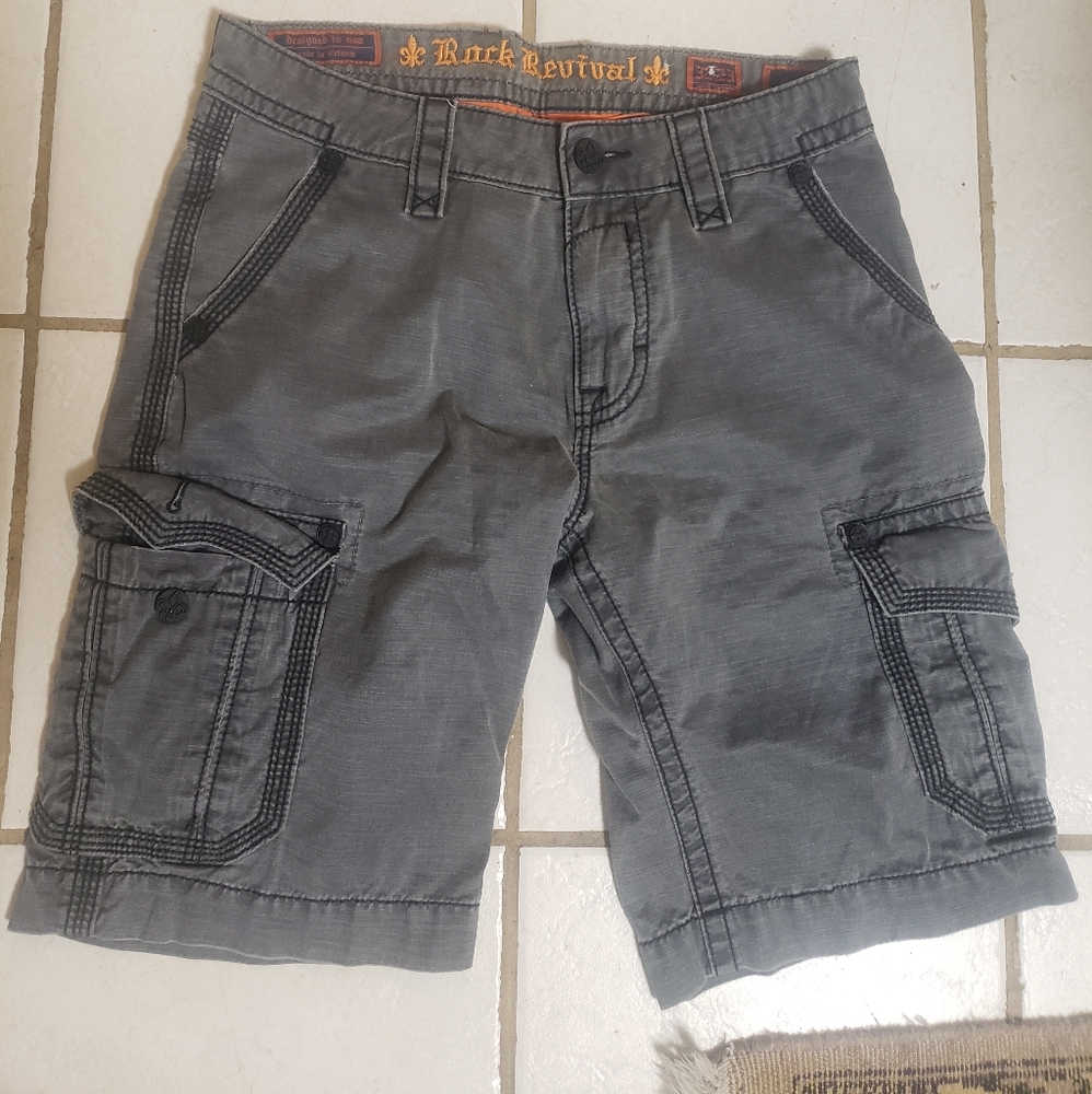 Rock & Republic Grey Classic Cargo Short  32 X 23